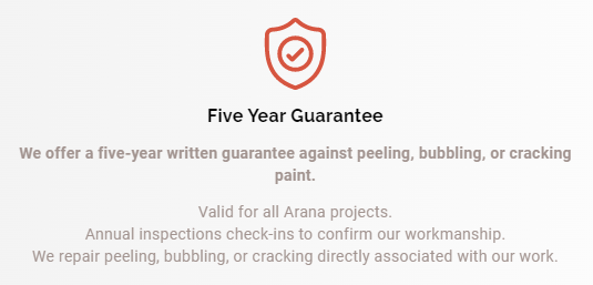 Five Year Painting Warranty