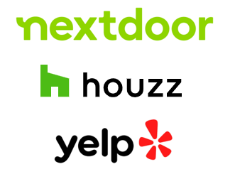 next door, houzz and yelp